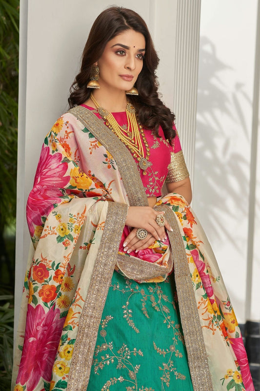 Art Silk Embroidery A Line Lehenga Choli NCLC10110236