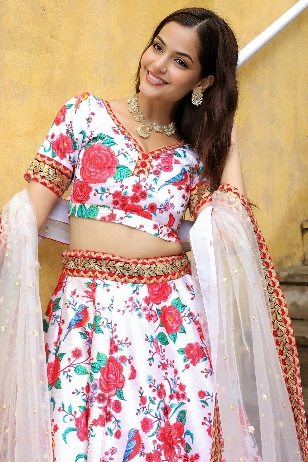 Art Silk Lehenga Choli In White Colour LC10110187