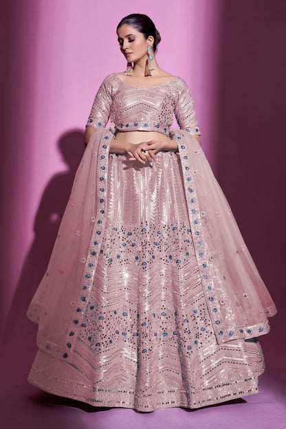 Baby Pink Embroidery Gota Silk Lehenga Choli NCLD10810322