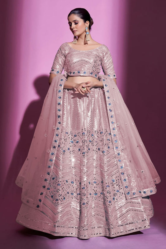 Baby Pink Embroidery Gota Silk Lehenga Choli NCLD10810322