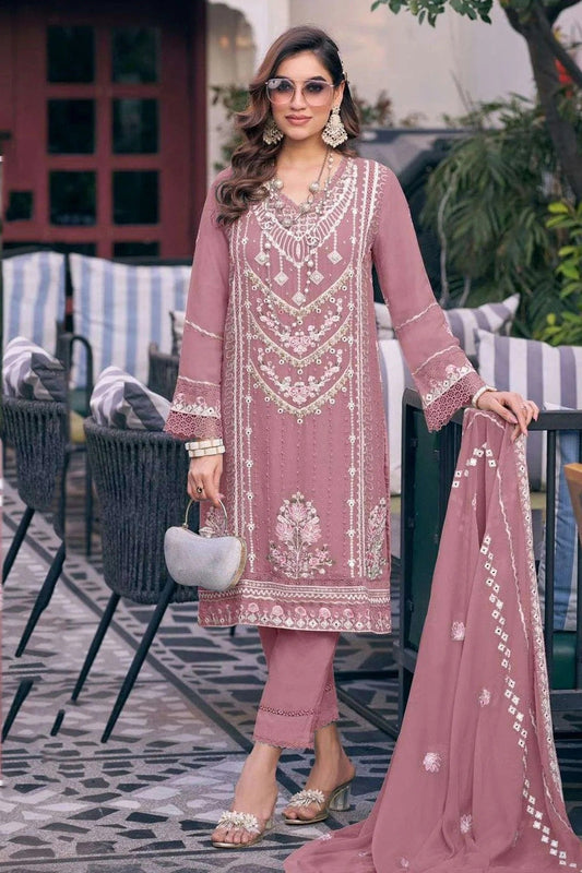 Baby Pink Faux Georgette Pakistani Suit NCSM11410547