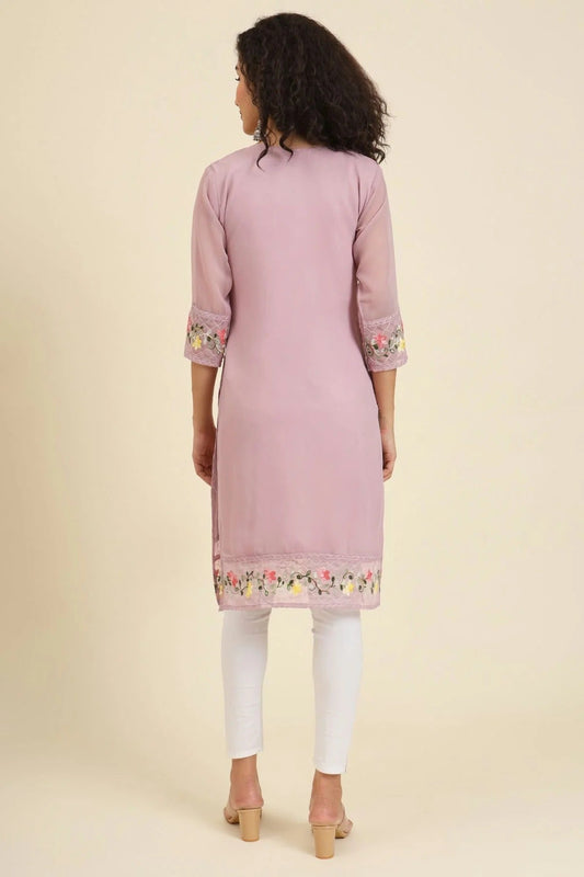 Baby Pink Georgette Kurti NCKR11112071