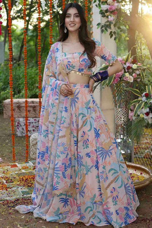Baby Pink Georgette Lehenga Choli NCLC11110792