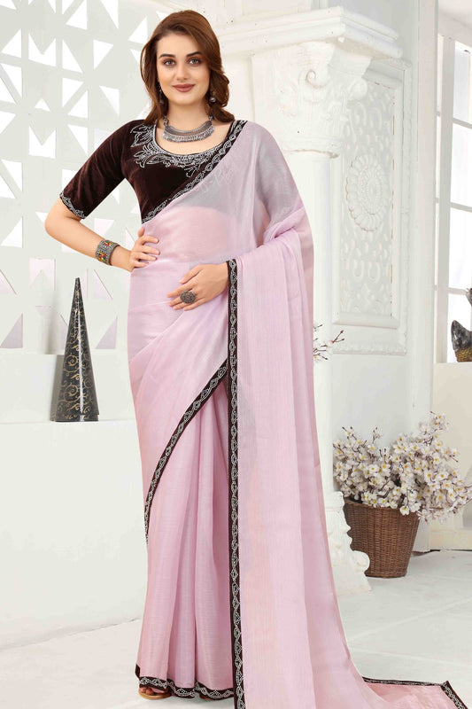 Baby Pink Jimmy Choo Crush Designer Saree NCSD11210881