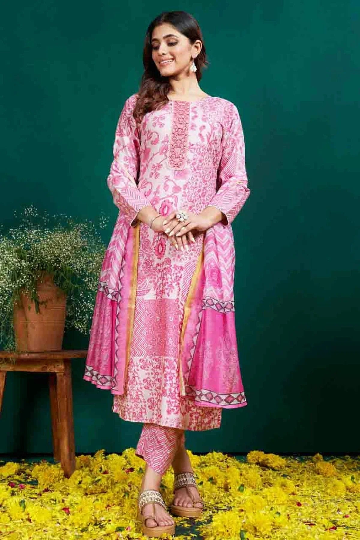 Baby Pink Rayon Stitched Pant Style Suit NCSS11410206