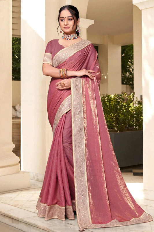 Baby Pink Silk Designer Saree NCLC11210297