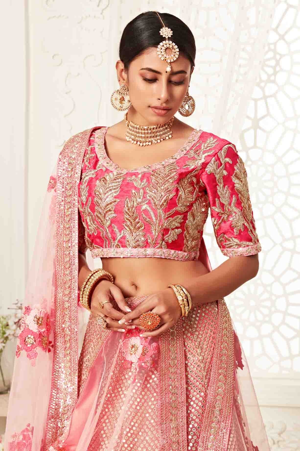 Baby Pink Soft Net Designer Lehenga Choli NCLC10110373