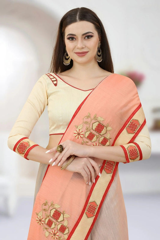 Beige Art Silk Designer Saree NCLC11210482