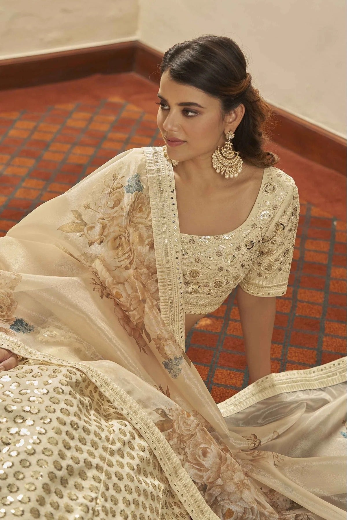 Beige Art Silk Embroidery Lehenga Choli NCLC11510148