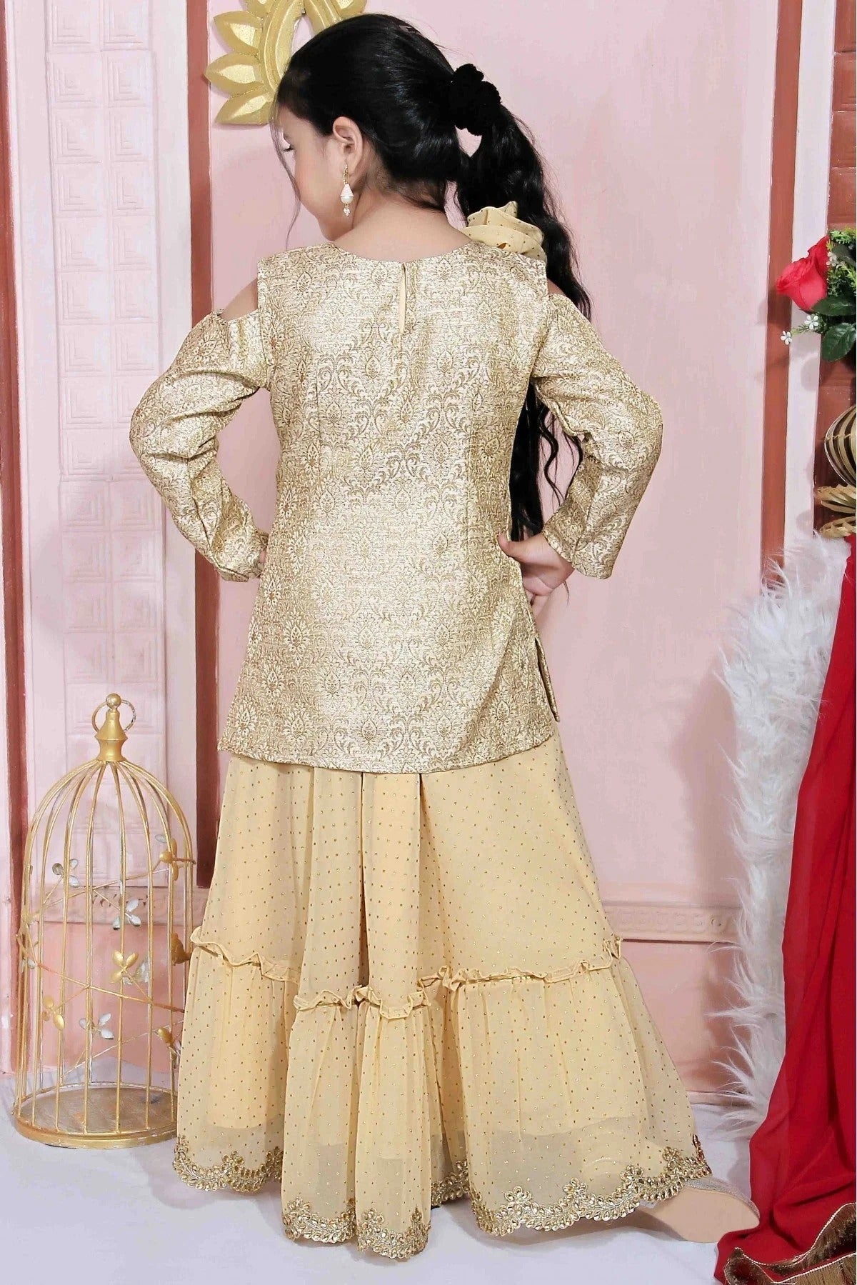 Beige Faux Georgette Party Wear Lehenga Choli NCGW10710766