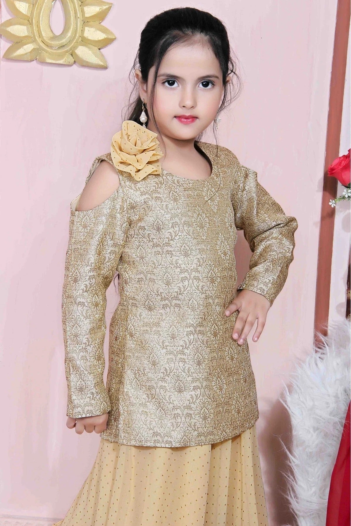 Beige Faux Georgette Party Wear Lehenga Choli NCGW10710766