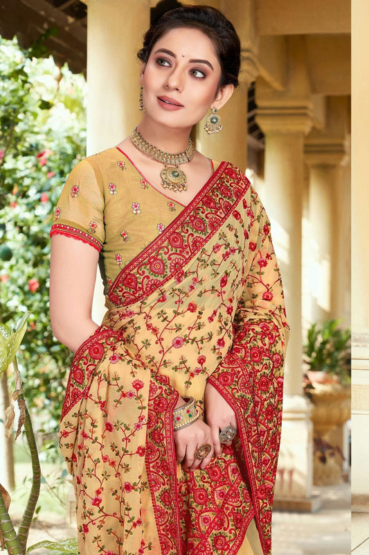 Beige Georgette Designer Saree NCSD10910141
