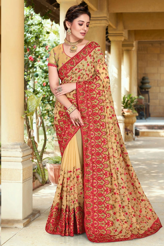 Beige Georgette Designer Saree NCSD10910141