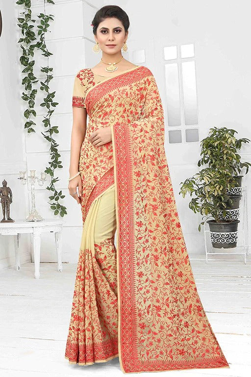 Beige Georgette Designer Saree NCSD10910772