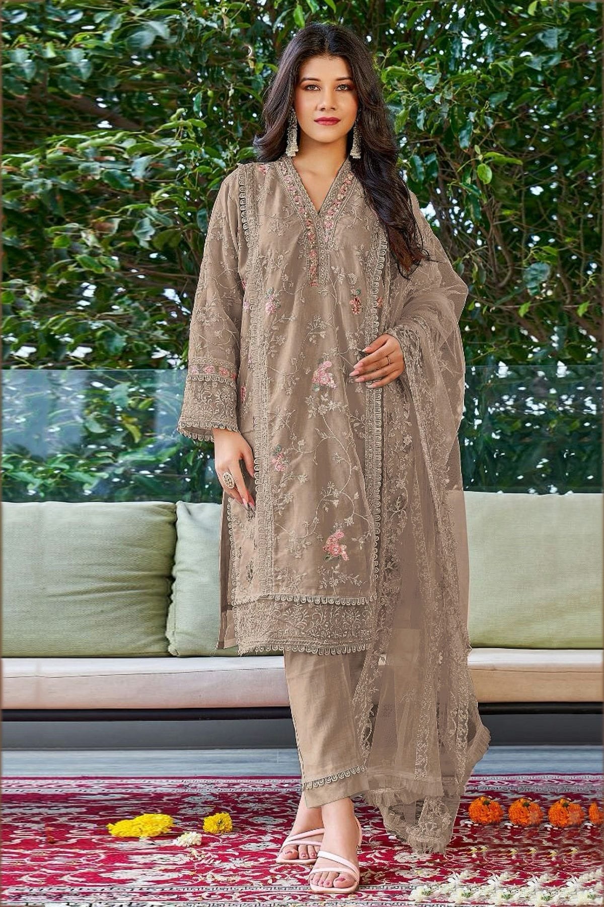 Beige Georgette Pakistani Suit NCSM11112344
