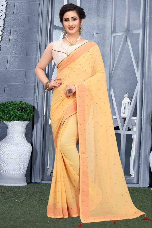 Beige Georgette Party Wear Saree NCSD11210682