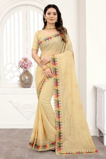 Beige Georgette Saree NCSD10910299