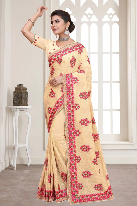 Beige Georgette Saree NCSD10910422