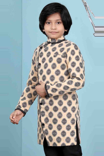 Beige Handloom Silk Jacket  NCBW10710746