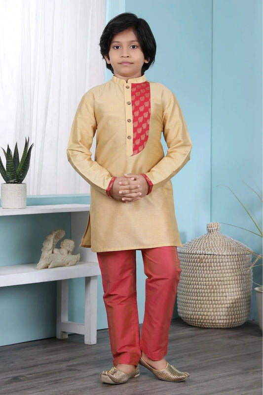 Beige Handloom Silk Sherwani NCBW10710670