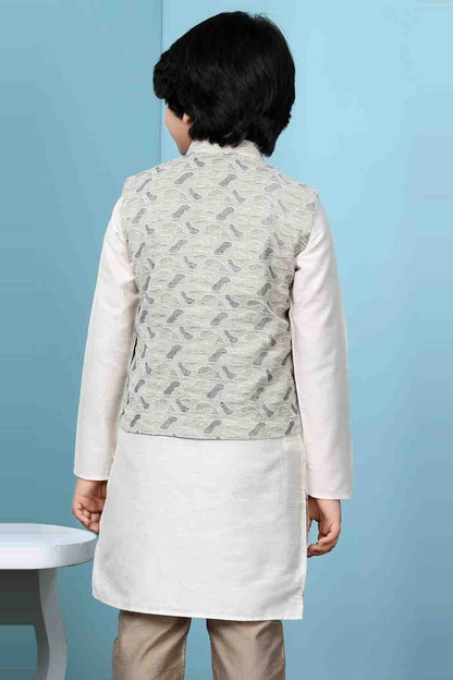 Beige Jacquard Jacket  NCBW10710754