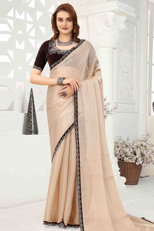 Beige Jimmy Choo Crush Designer Saree NCSD11210884