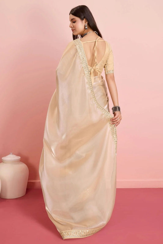 Beige Jimmy Choo Saree NCSD11112453