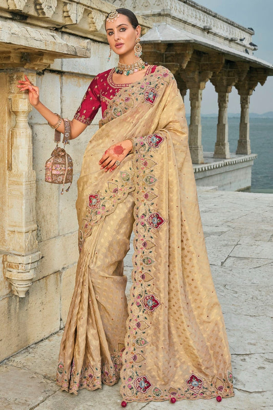 Beige Kanjivaram Silk Designer Saree NCSD11111777