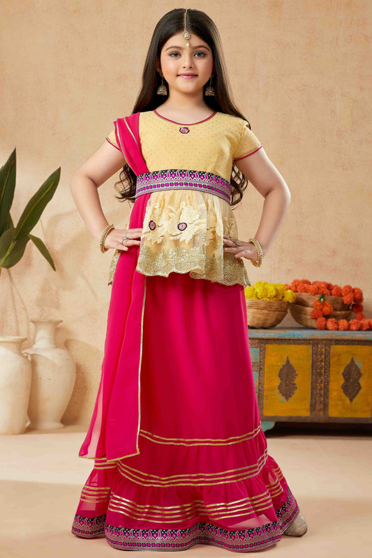 Beige Net Lehenga Suit NCGW10710850