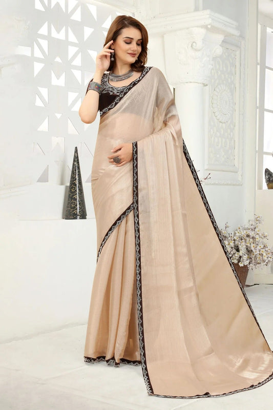 Beige Organza Designer Saree NCLC11210459