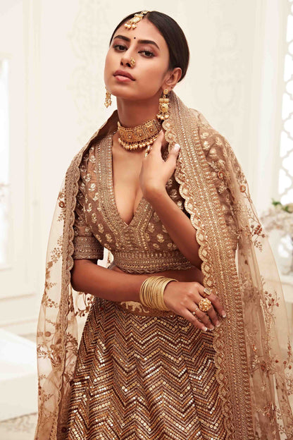 Beige Silk Designer Lehenga Choli NCLC10110376
