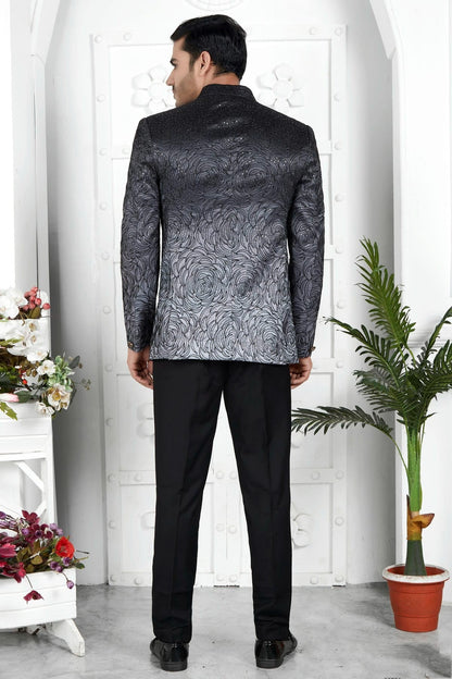 Black Art Silk Jodhpuri Jacket  NCJP12310262