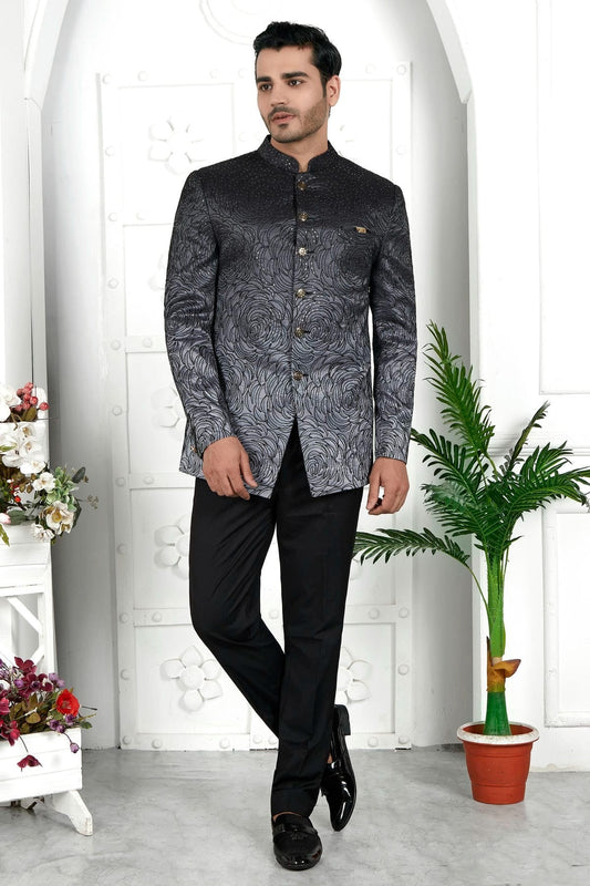 Black Art Silk Jodhpuri Jacket NCJP12310262