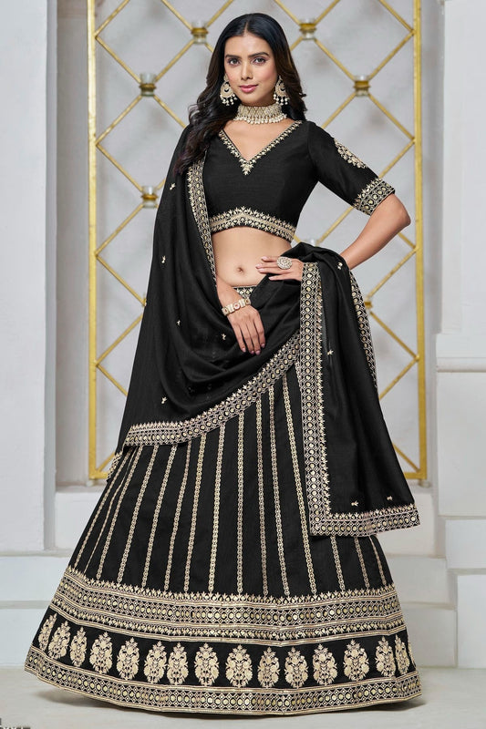 Black Art Silk Lehenga Choli NCLC10510167