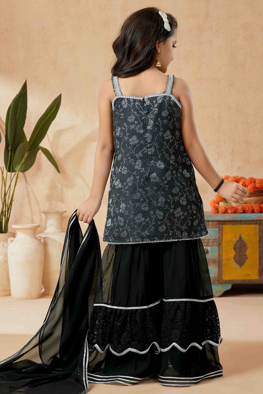 Black Art Silk Sharara Suit NCGW10710810