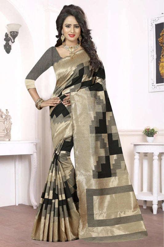 Black Banarasi Art Silk Woven Saree NCSD11210564