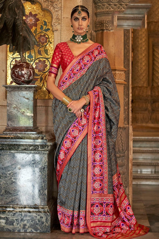 Black Banarasi Silk Saree NCSD11112475