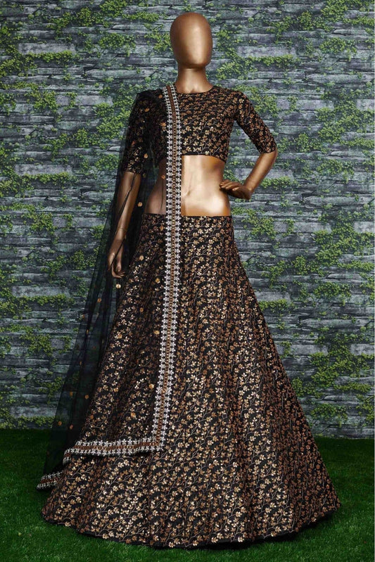 Black Banglori Silk Lehenga Choli NCLC10110252