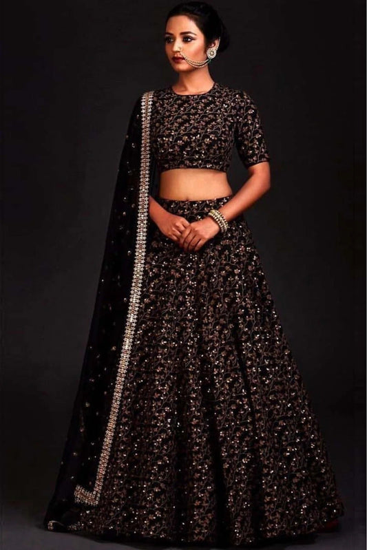 Black Banglori Silk Lehenga Choli NCLC10110252