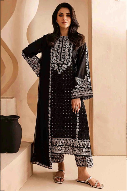 Black Faux Georgette Pakistani Suit NCSM11410253