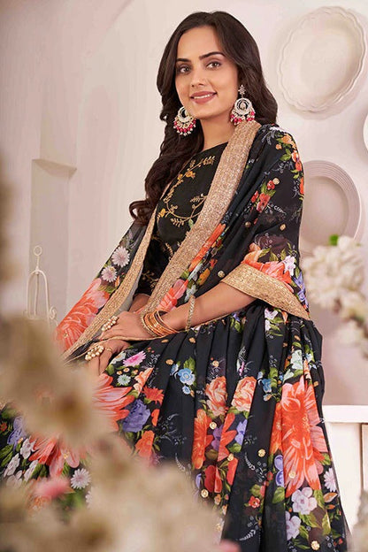Black Georgette Designer Lehenga Choli NCLC12410159