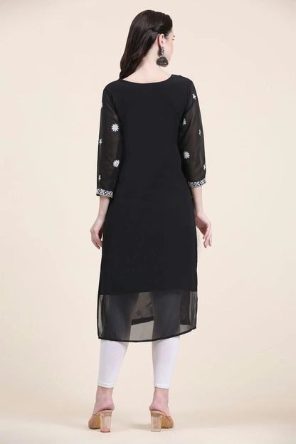 Black Georgette Kurti NCKR11112043