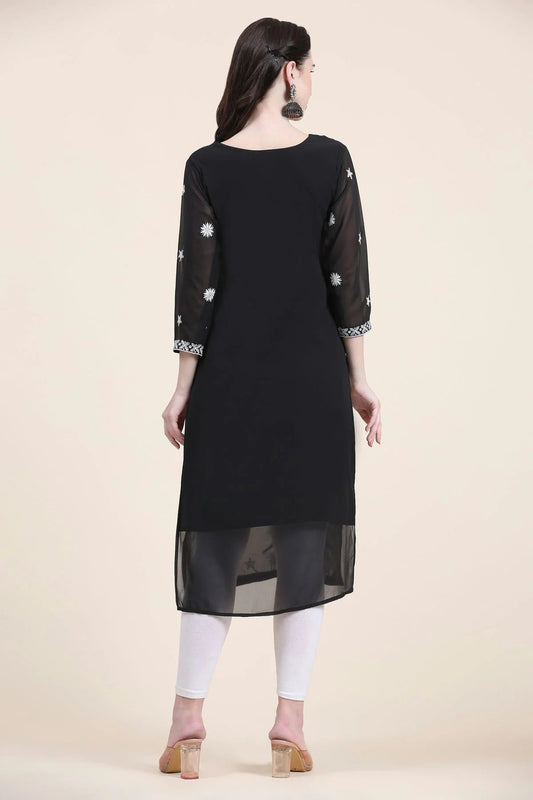 Black Georgette Kurti NCKR11112043