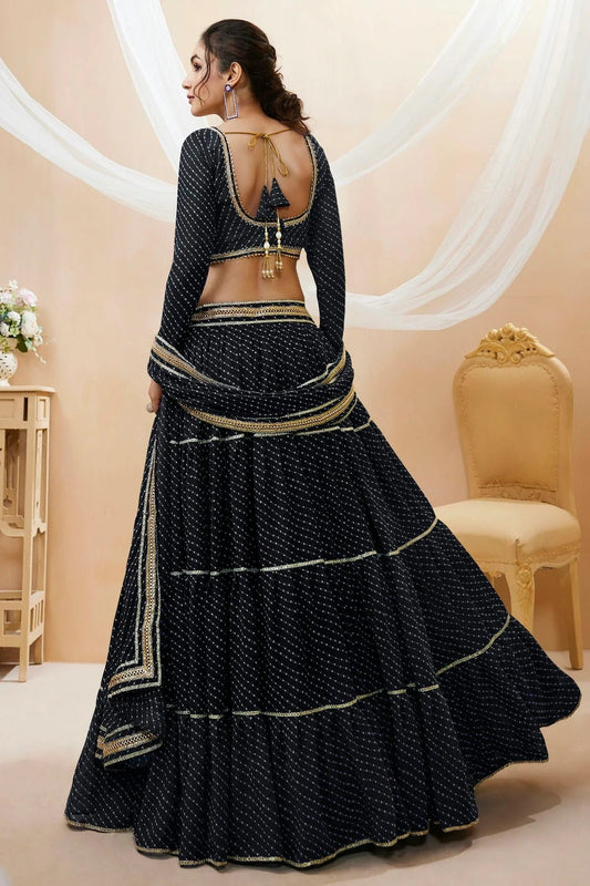 Black Georgette Lehenga Choli NCLC10110129