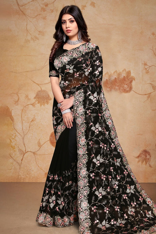 Black Georgette Saree NCSD10910234