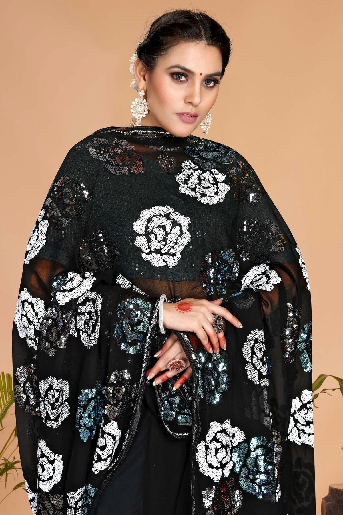 Black Georgette Saree NCSD10910455