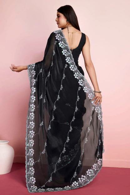 Black Jimmy Choo Saree NCSD11112445