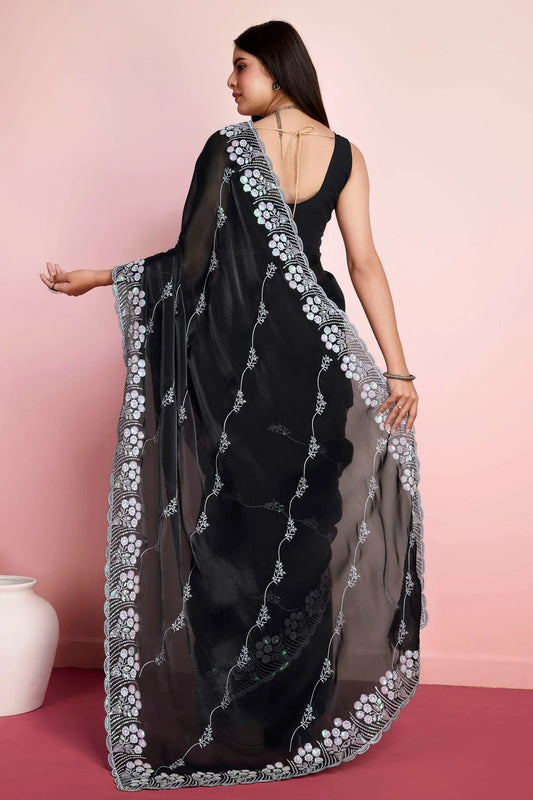 Black Jimmy Choo Saree NCSD11112445