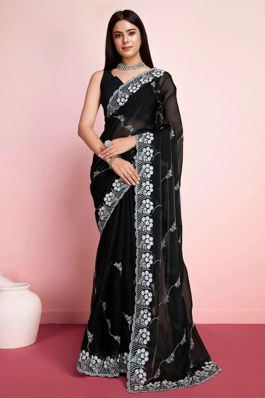 Black Jimmy Choo Saree NCSD11112445