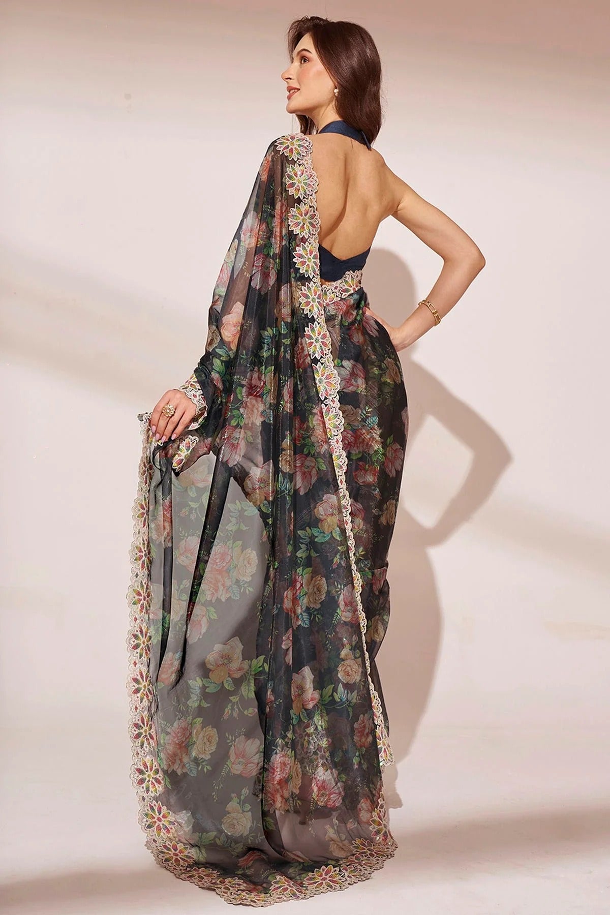 Black Jimmy Choo Saree NCSD11112455
